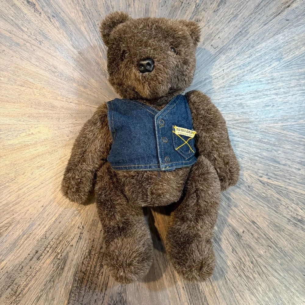 Vintage Rodeo Drive Beverly Hills Teddy Bear w/‎ Denim Vest 18” Plush Souvenir